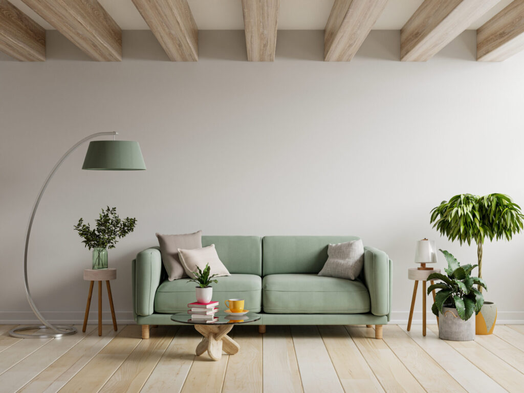Green sofa