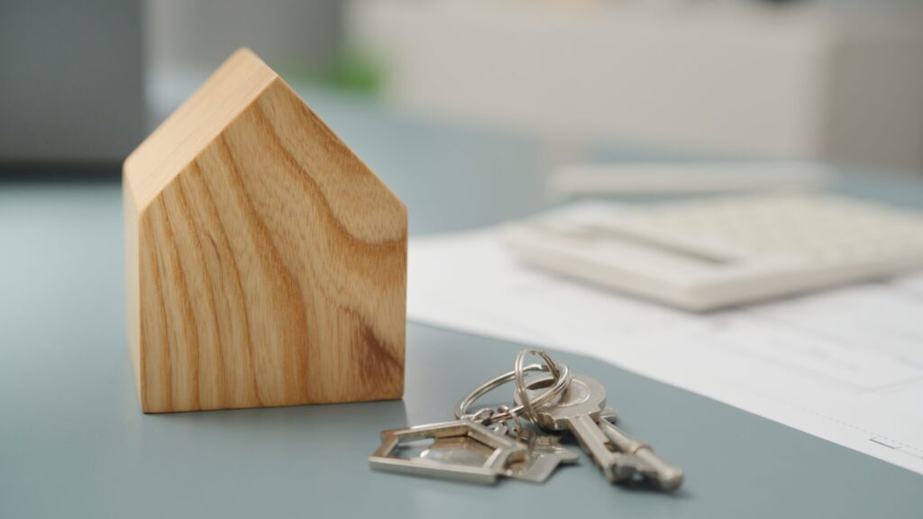 A wooden house model woods